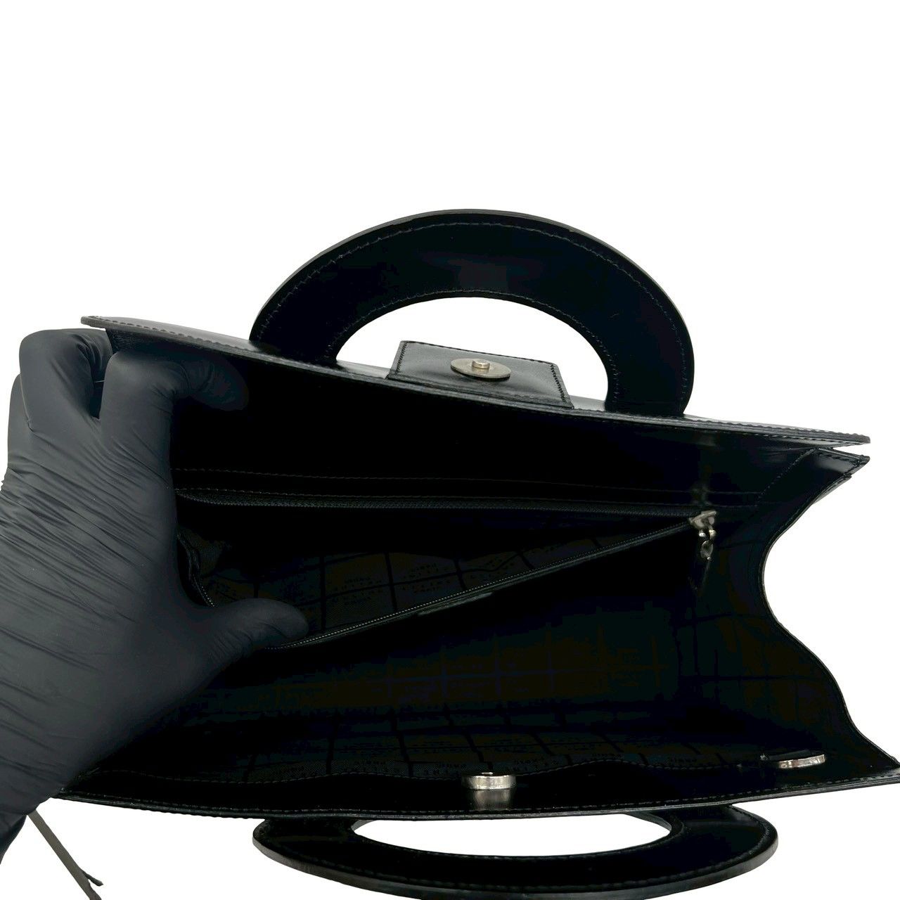 極 美品 保存袋付き CELINE セリーヌ サークル ロゴ レザー 本革 2way