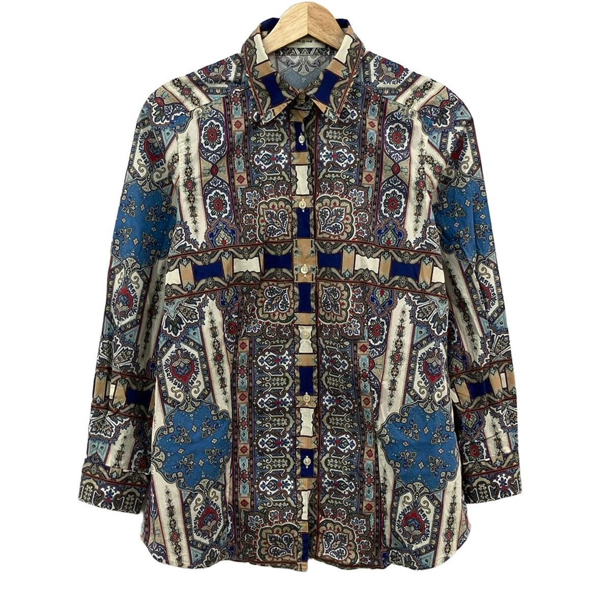 ETRO(エトロ) 長袖シャツブラウス サイズ42 M レディース美品 - ブルー