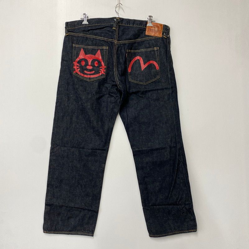 中古品】 EVISU エヴィス LOT.2000 TIGER PRESHRUNK カモメ×ネコ PRINT