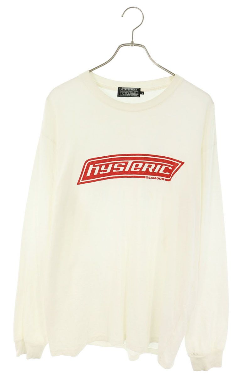 ヒステリックグラマー　長袖カットソー ヒステリックグラマー 02253CL10 ロゴプリント長袖カットソー メンズ L