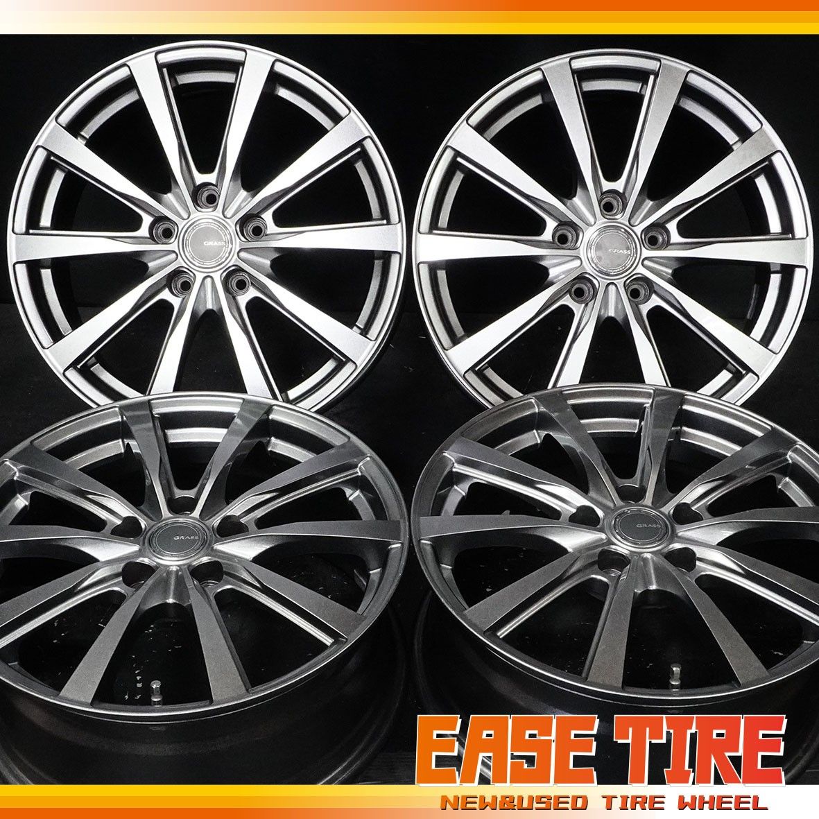 中古ホイール ヨコハマ GRASS 17インチ 4本セット 7J +48 5H PCD114.3