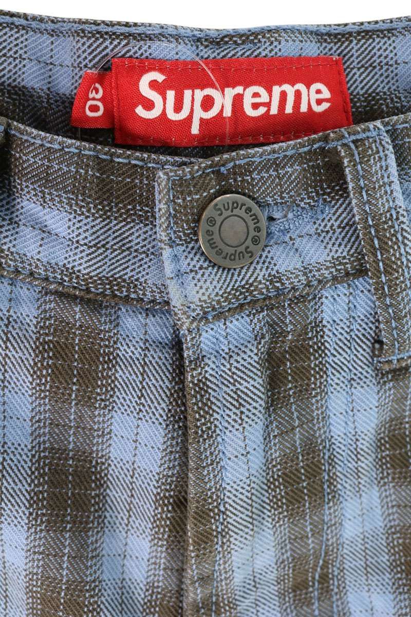 シュプリーム 24SS PLAID BAGGY SHORT チェック柄ハーフパンツ メンズ