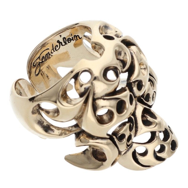 テンダーロイン T-SKULL RING GOLD 8Kボルネオスカルゴールドリング