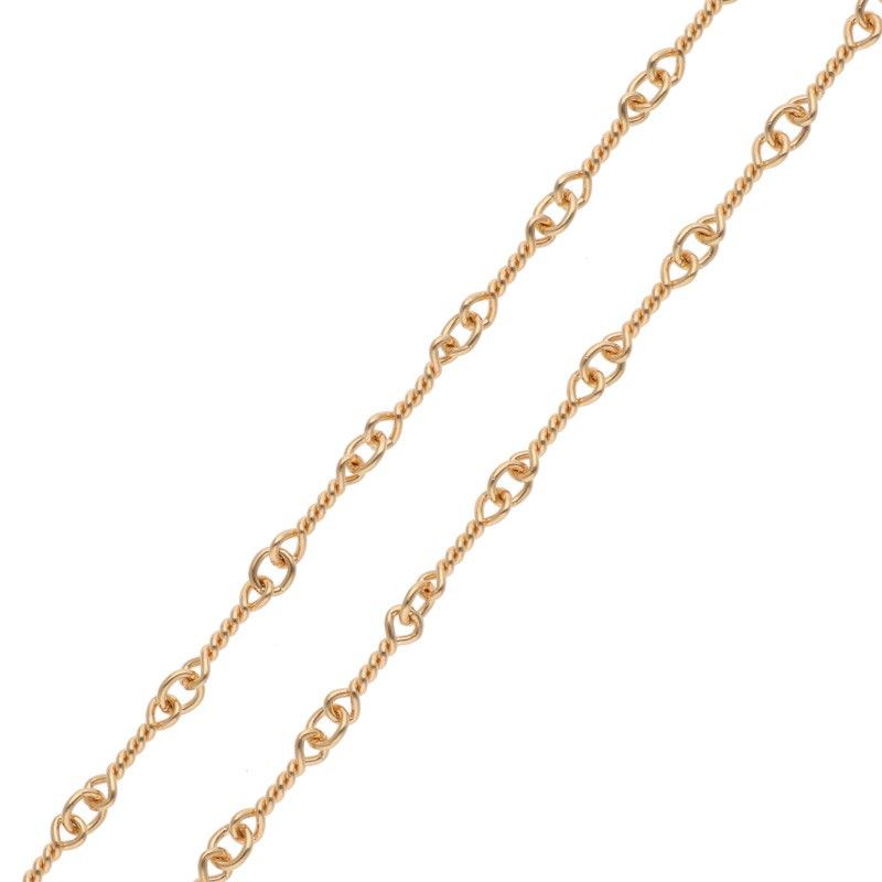 クロムハーツ  22K NECKCHAIN T18/ツイストチェーン18inch ゴールドネックレス メンズ 18inch クロムハーツ 22K NECKCHAIN T18/ツイストチェーン18inch ゴールド