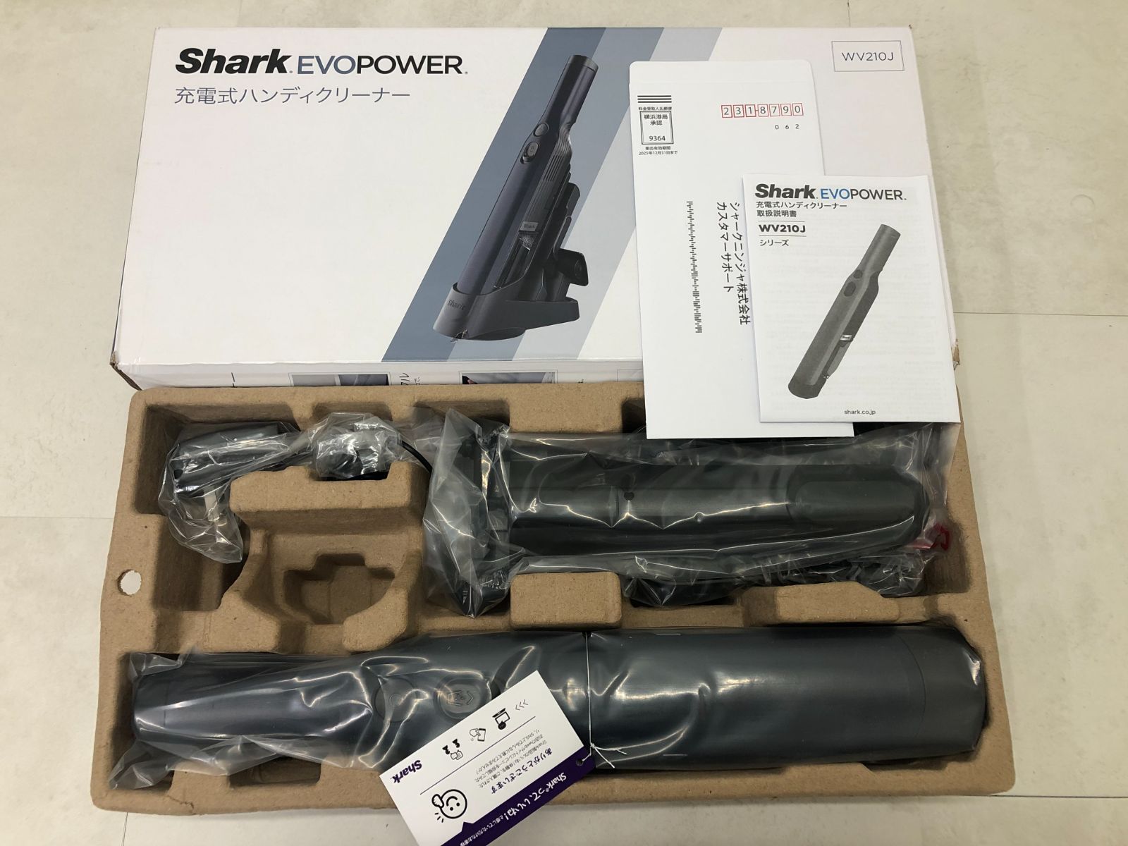 H）Shark シャーク ハンディクリーナー WV210J コードレス 充電式 軽量
