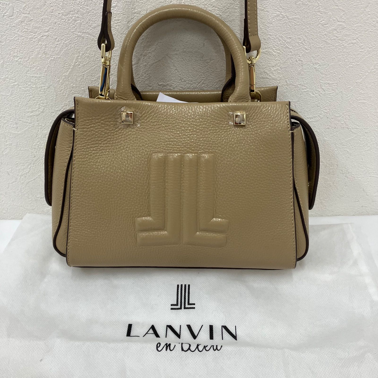 Y5858 LANVIN en Bleu ランバンオンブルー 2way ショルダーバッグ 