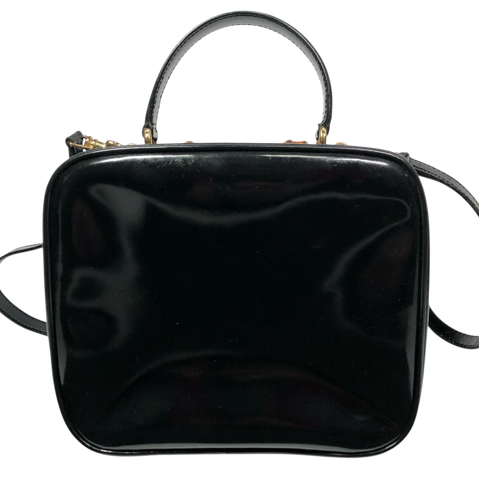 【価格下げました】GUCCI グッチ バンブー　バニティバッグ ナイロン&レザー グッチ】本物 GUCCI バンブー バニティバッグ 2way ショルダーバッグ