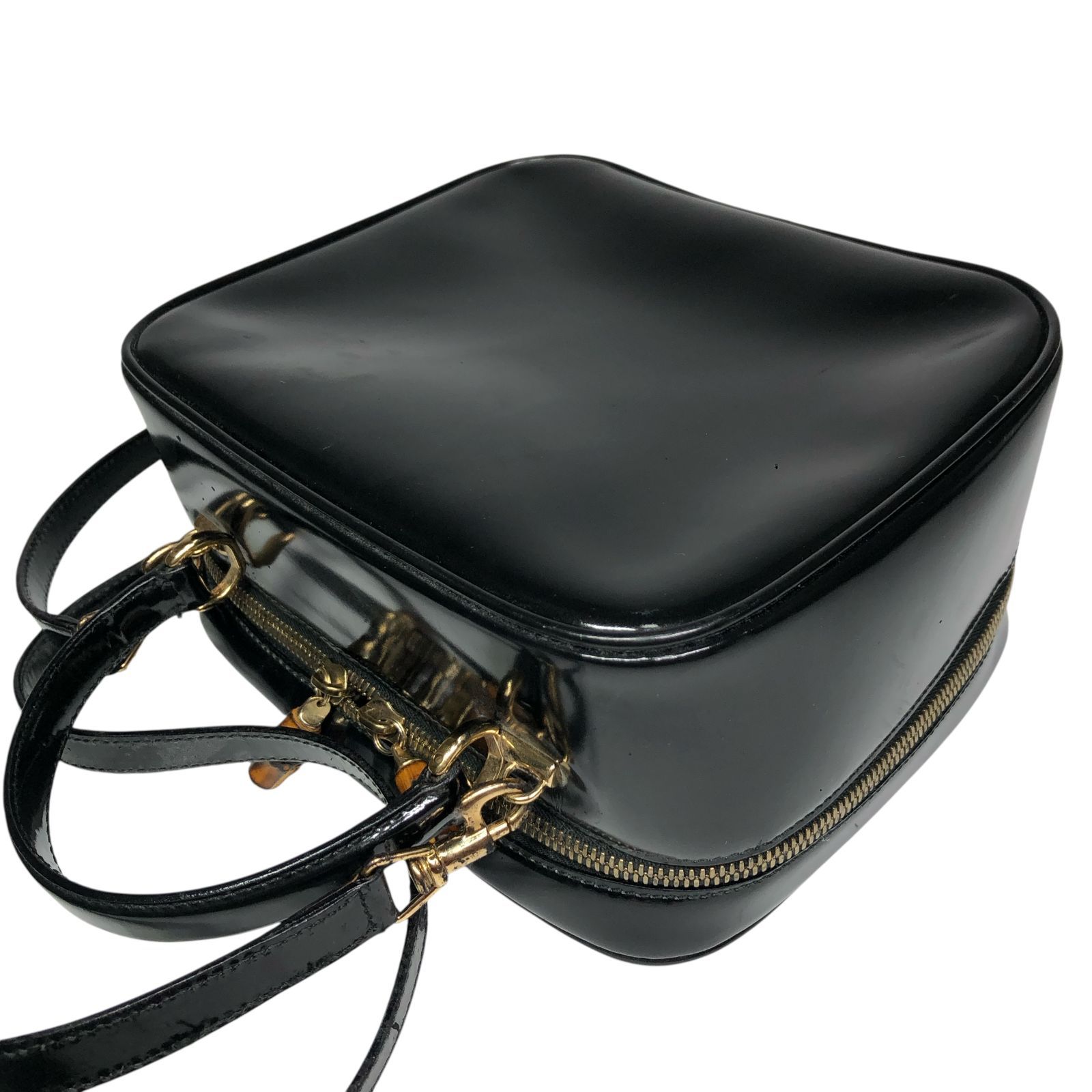 グッチ】本物 GUCCI バンブー バニティバッグ 2way ショルダーバッグ