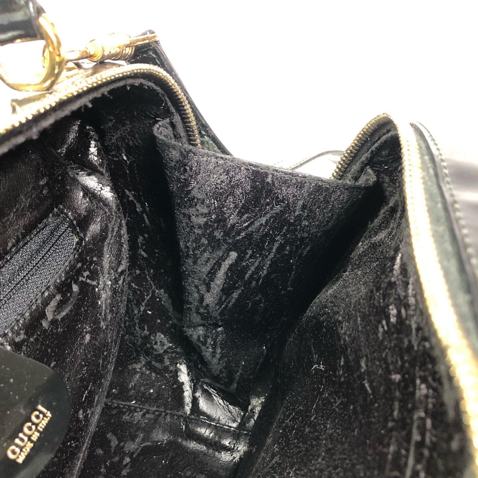 グッチ】本物 GUCCI バンブー バニティバッグ 2way ショルダーバッグ