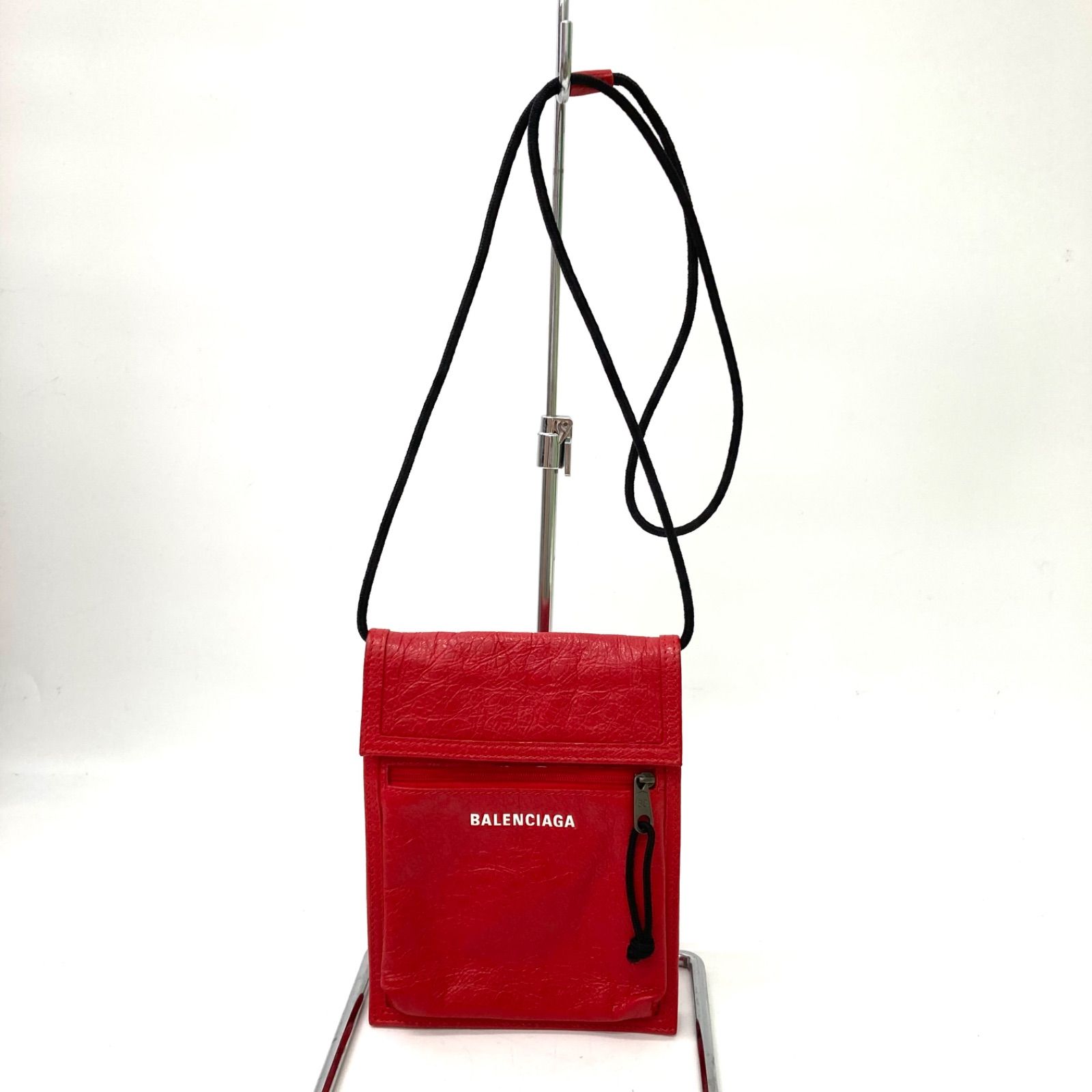 BALENCIAGA ショルダーバッグ レッド BALENCIAGA】バレンシアガ ショルダーバック ポーチ エクスプローラー