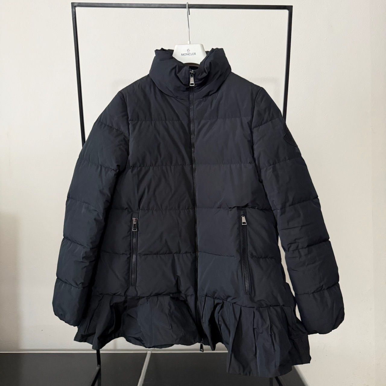 モンクレール☆BRUNEC☆フリルダウン☆サイズ1☆ブラック☆国内正規
