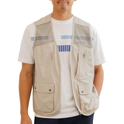 N◆[INSPIRE] インスパイア メンズ ベスト 父の日 ギフト プレゼント メッシュ YKK搭載 通気性 軽量 ゴルフ スポーティー 夏服 夏 カジュアル アウトドア 40代 50代 60代 HYM-24456 19e9ebdc