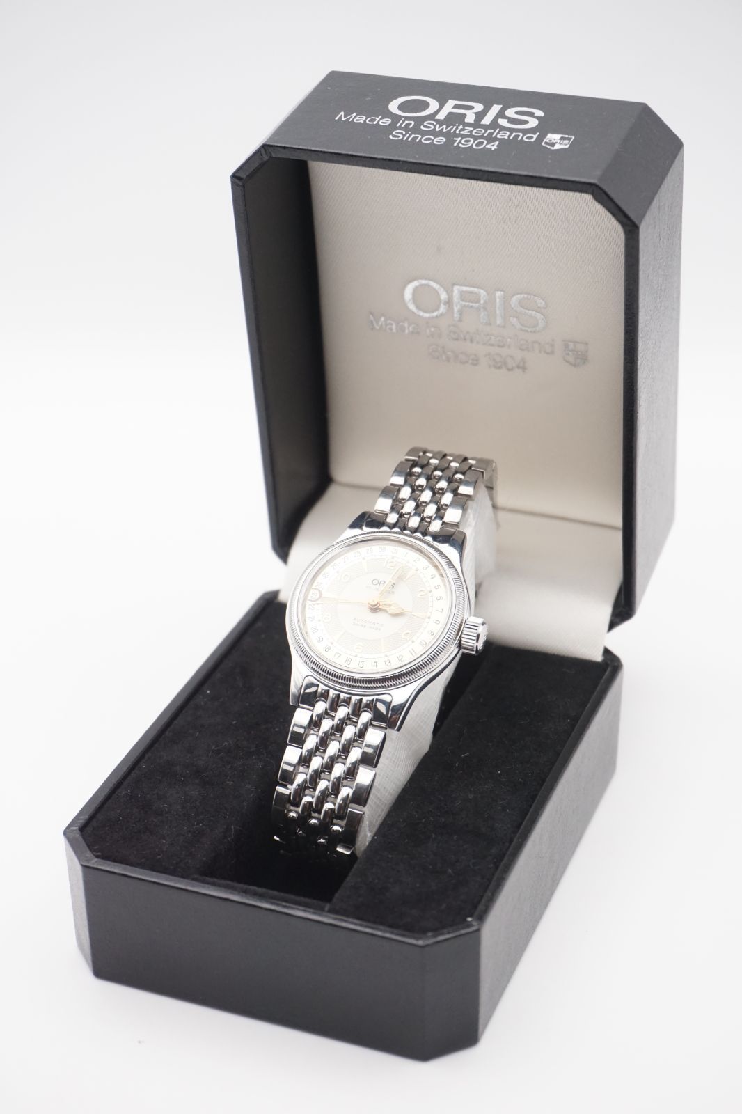 ⭐ORIS 7400B ポインターデイト 17石 自動巻 スイス製 シルバー