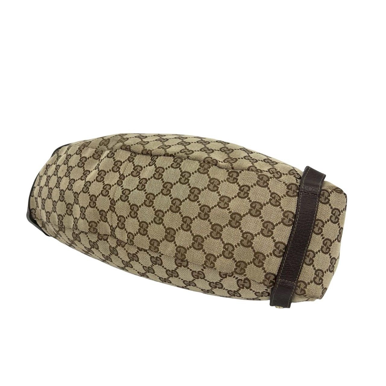 極 美品 GUCCI グッチ アビー GG キャンバス レザー 本革 トートバッグ 