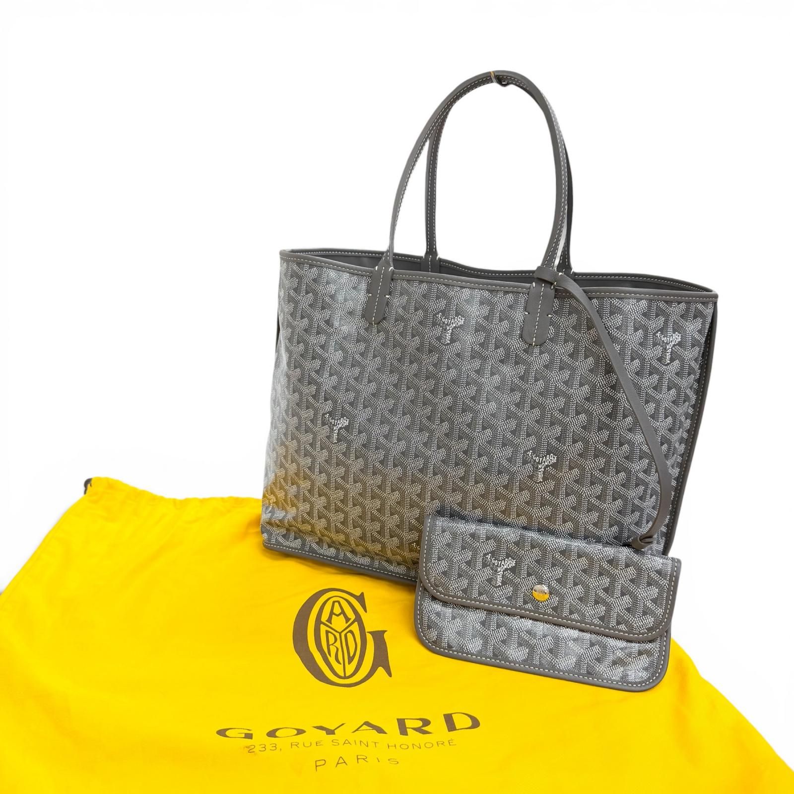 ゴヤール　アンジュ　PM グレー　トートバッグ　トート 極美品△GOYARD ゴヤール アンジュ PM トートバッグ ゴヤールディン