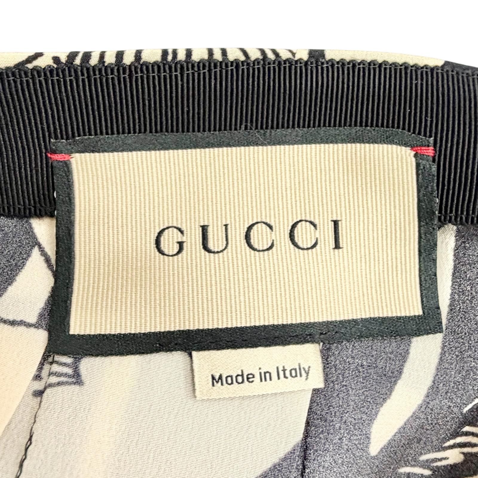 極美品△GUCCI グッチ 409370 シルク100％ ポピーフラワー 総柄 ロング