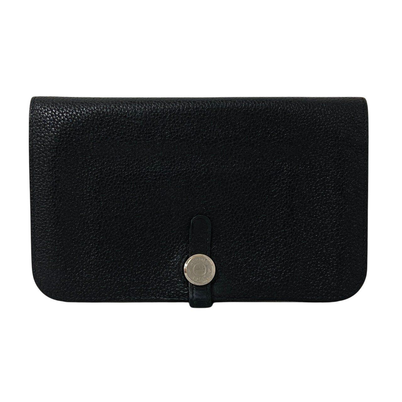 HERMES/エルメス/ドゴンGM/ドゴ/ドゴンデュオ/ブラック/シルバー金具/トゴ/長財布/メンズ/RS2014 HERMES/エルメス/ドゴンGM/ドゴ/ドゴンデュオ/ブラック/シルバー金具