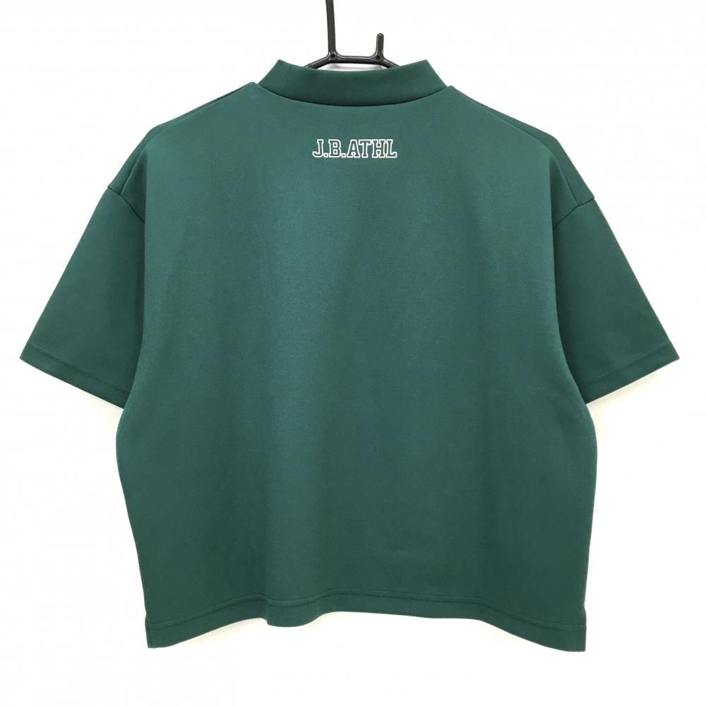 超美品】ジャックバニー 半袖ハイネックシャツ グリーン×白 フロント