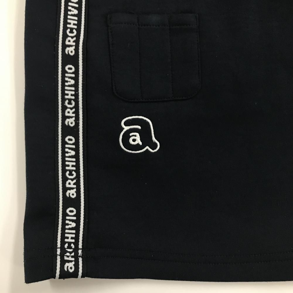 美品】アルチビオ スカート ネイビー×白 サイドロゴテープ レディース