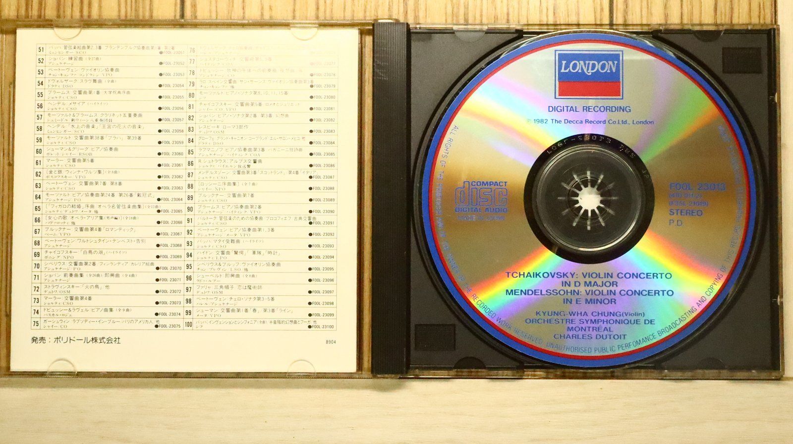 国内盤CD☆チョン・キョンファ/Kyung-Wha Chung□ チャイコフスキー