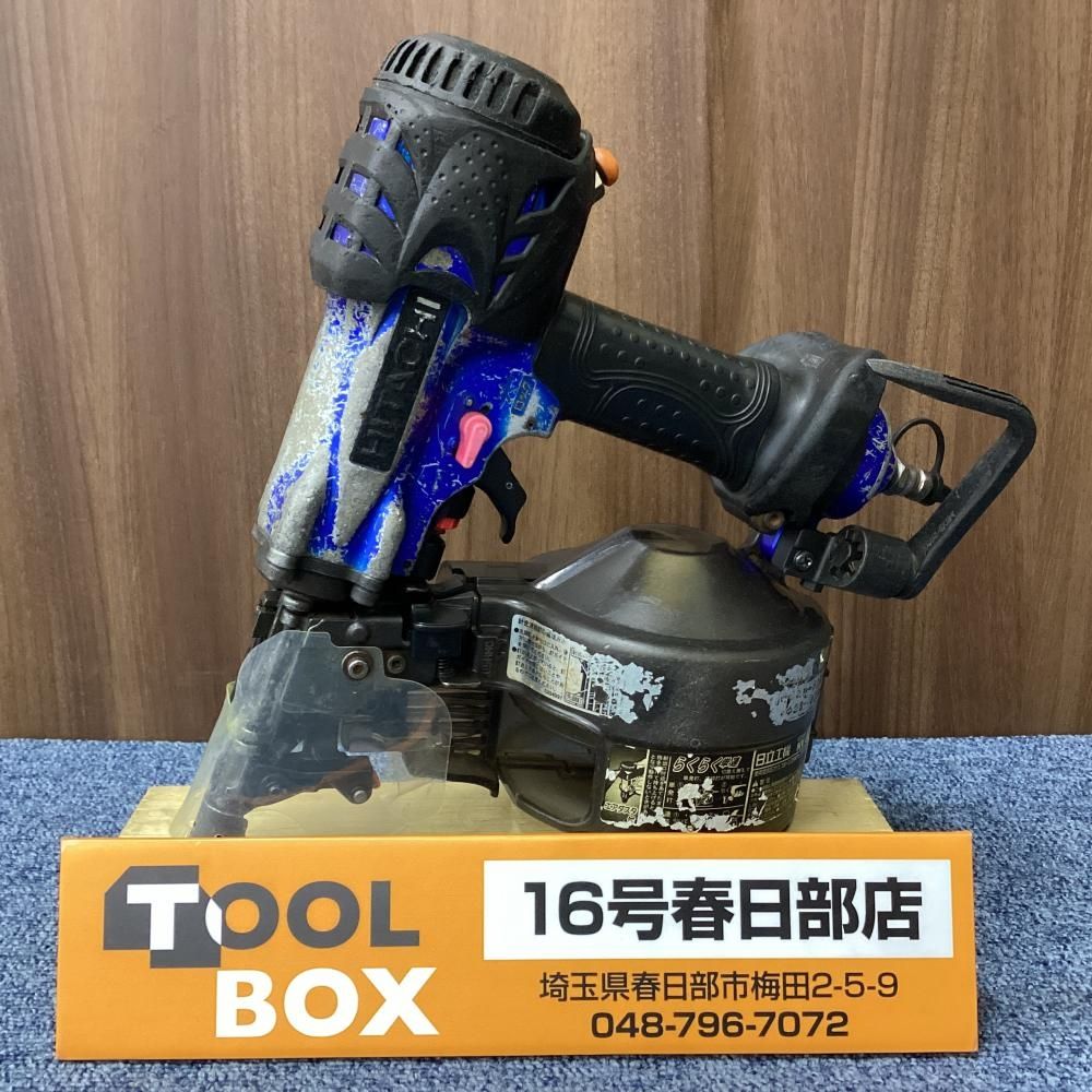 【中古】日立工機 NV65HMC 65㎜ 高圧釘打機 ※プッシュレバー破損※ 【201】