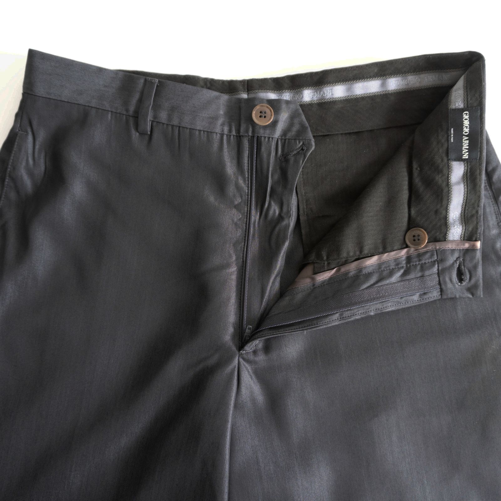 【美品】GIORGIO ARMANI【ウールレーヨン スラックスパンツ】ブラック ジョルジオアルマーニ s2606125 美品】GIORGIO ARMANI【ウールレーヨン スラックスパンツ】ブラック