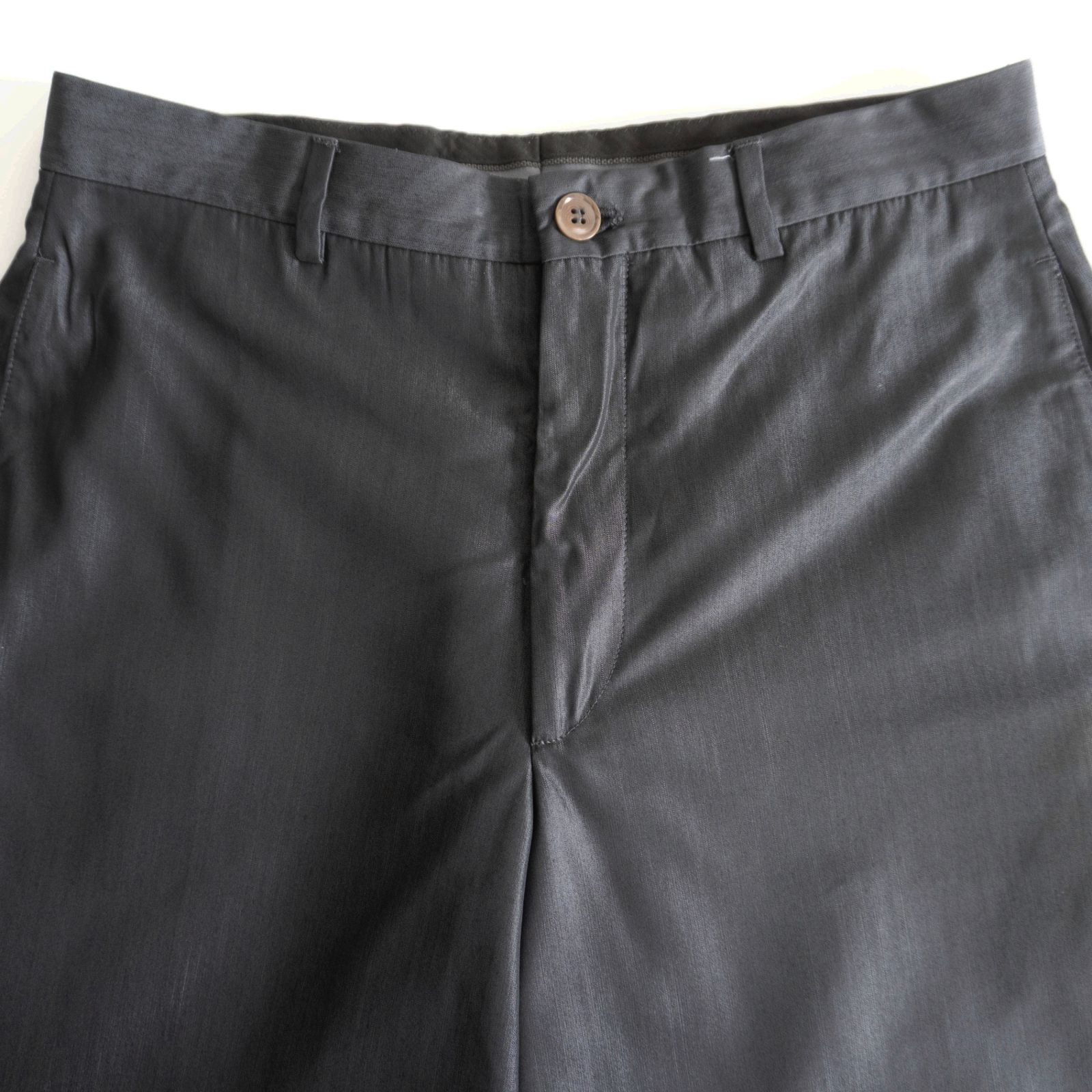 美品】GIORGIO ARMANI【ウールレーヨン スラックスパンツ】ブラック