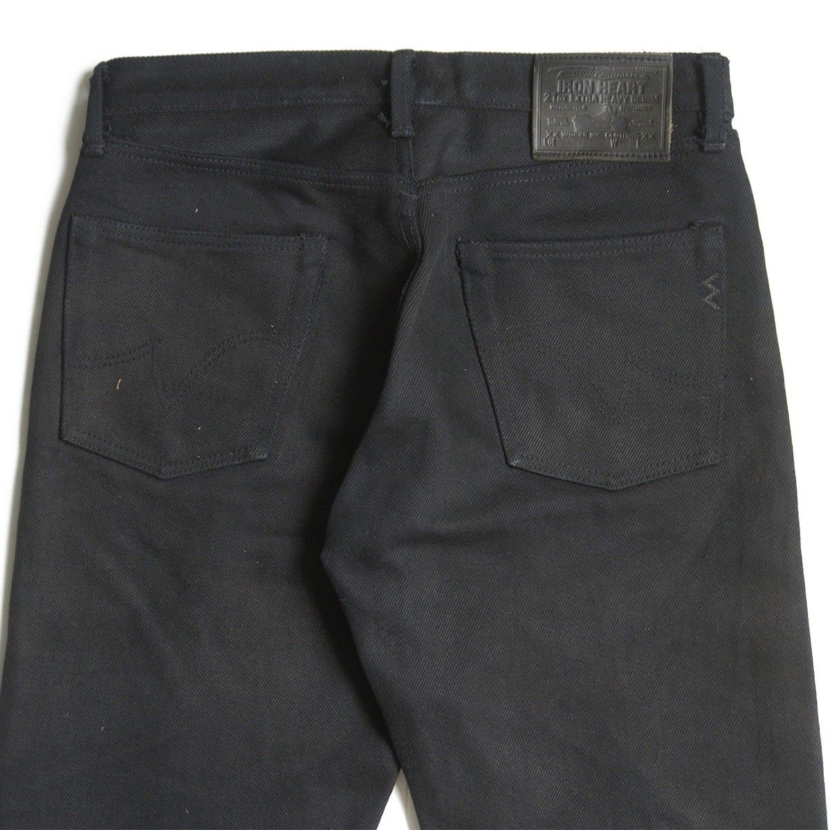 雰囲気抜群】IRON HEART【21oz 黒鎧 デニム ストレート】W32 ブラック