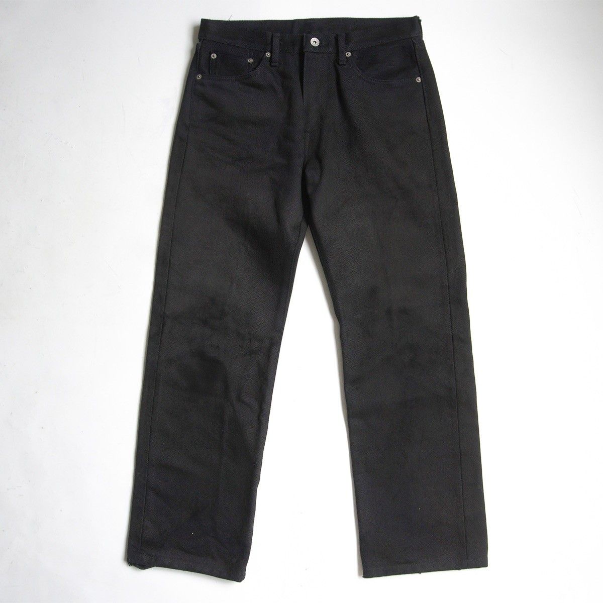 雰囲気抜群】IRON HEART【21oz 黒鎧 デニム ストレート】W32 ブラック