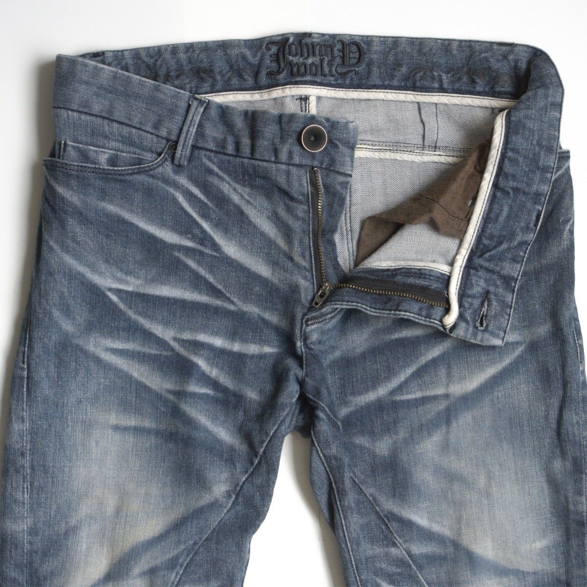 美品】JOHNNY WOLF【ダメージ加工 スキニー デニムパンツ】2 ジョニー