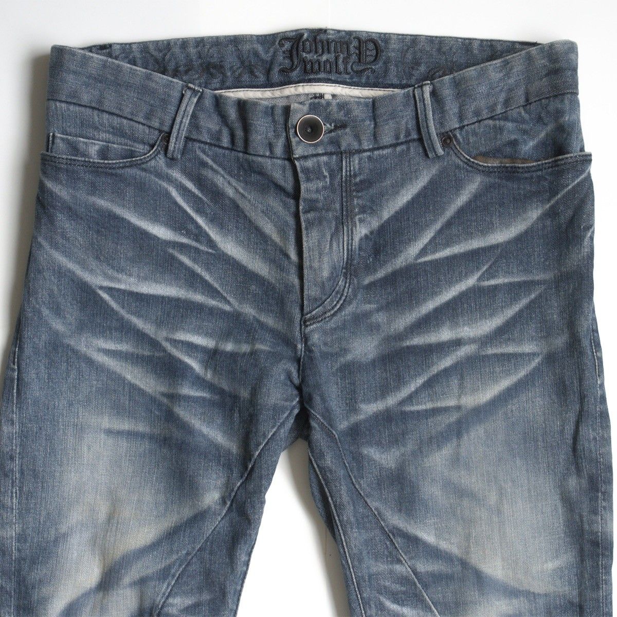 美品】JOHNNY WOLF【ダメージ加工 スキニー デニムパンツ】2 ジョニー