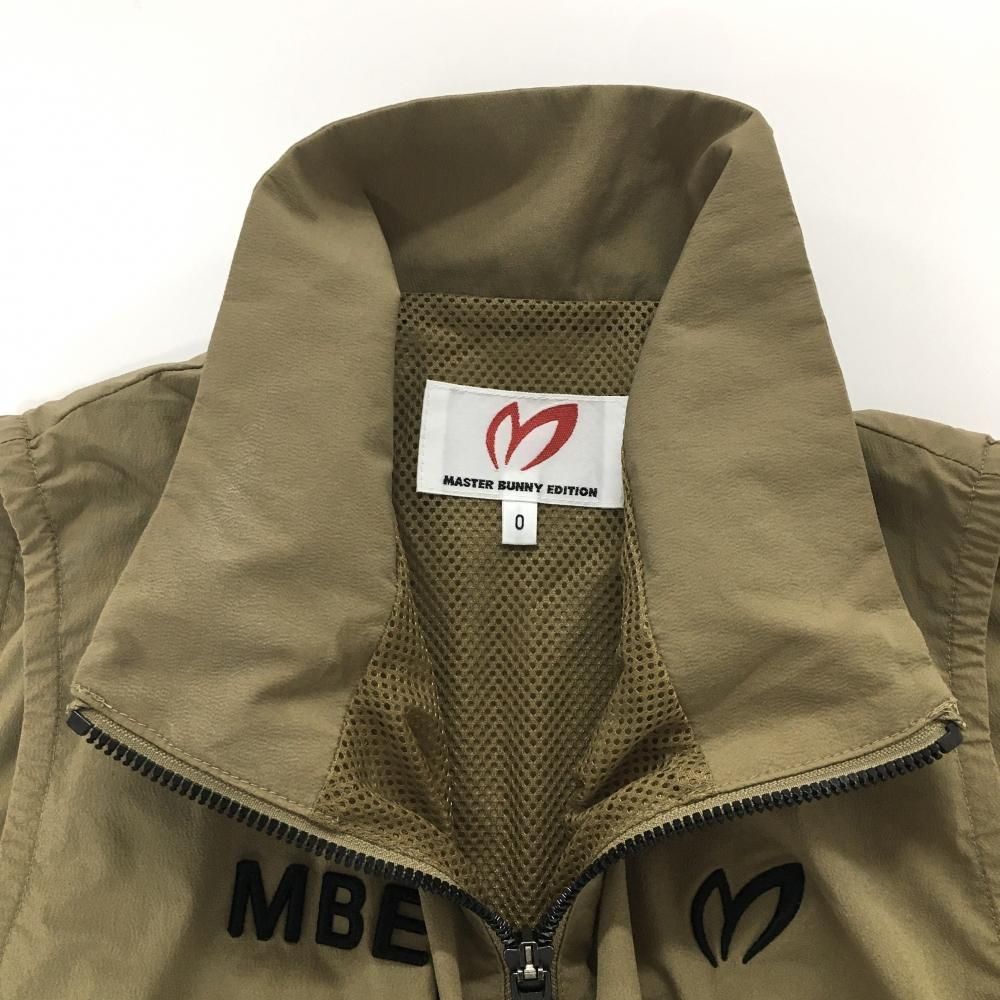 【超美品】マスターバニー ジップベスト ブラウン 裏地メッシュ  レディース 0(S) ゴルフウェア 2026年モデル MASTER BUNNY EDITION 超美品】マスターバニー ジップベスト ブラウン 裏地メッシュ