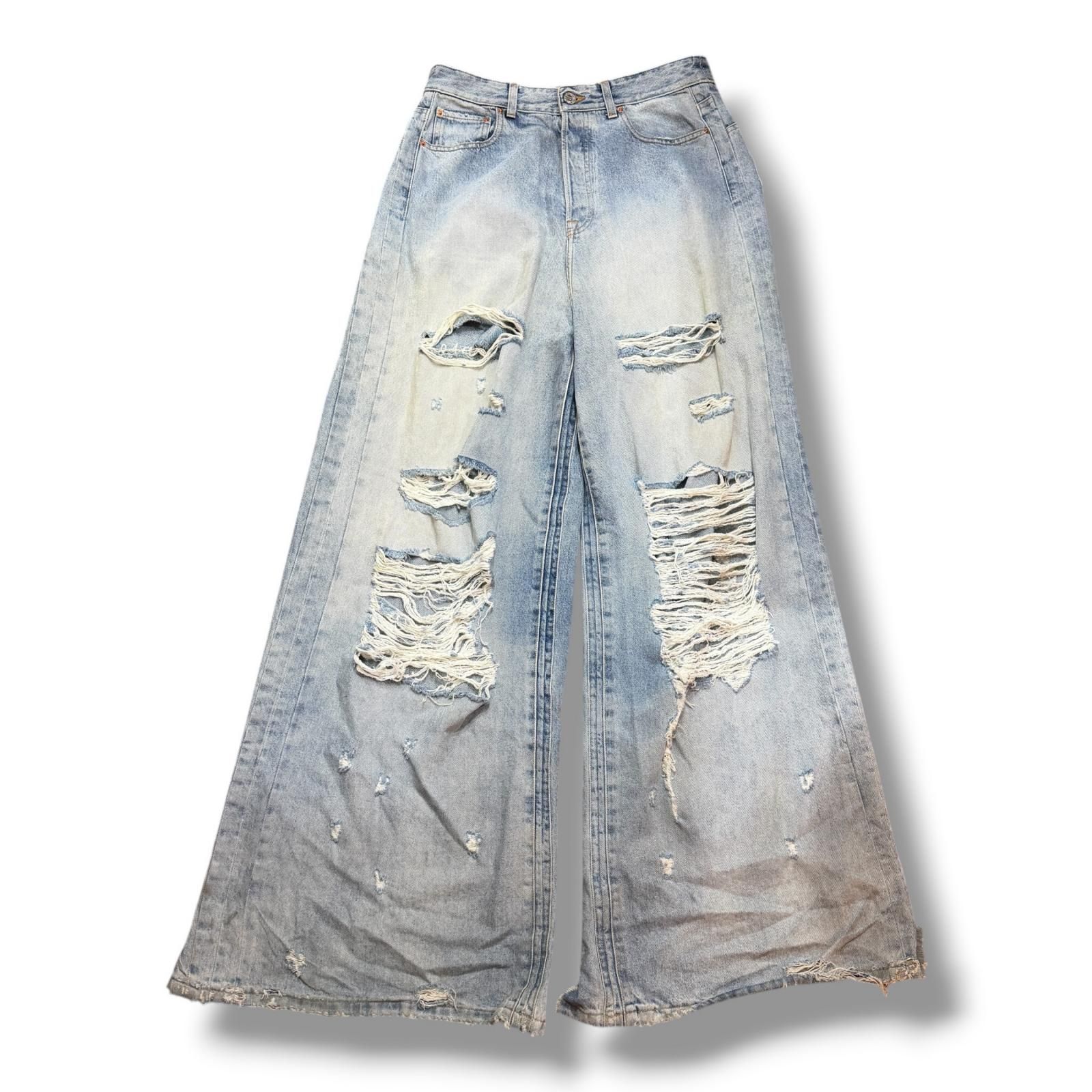 VETEMENTS 23SS DESTROYED BAGGY JEANS デストロイバギージーンズ
