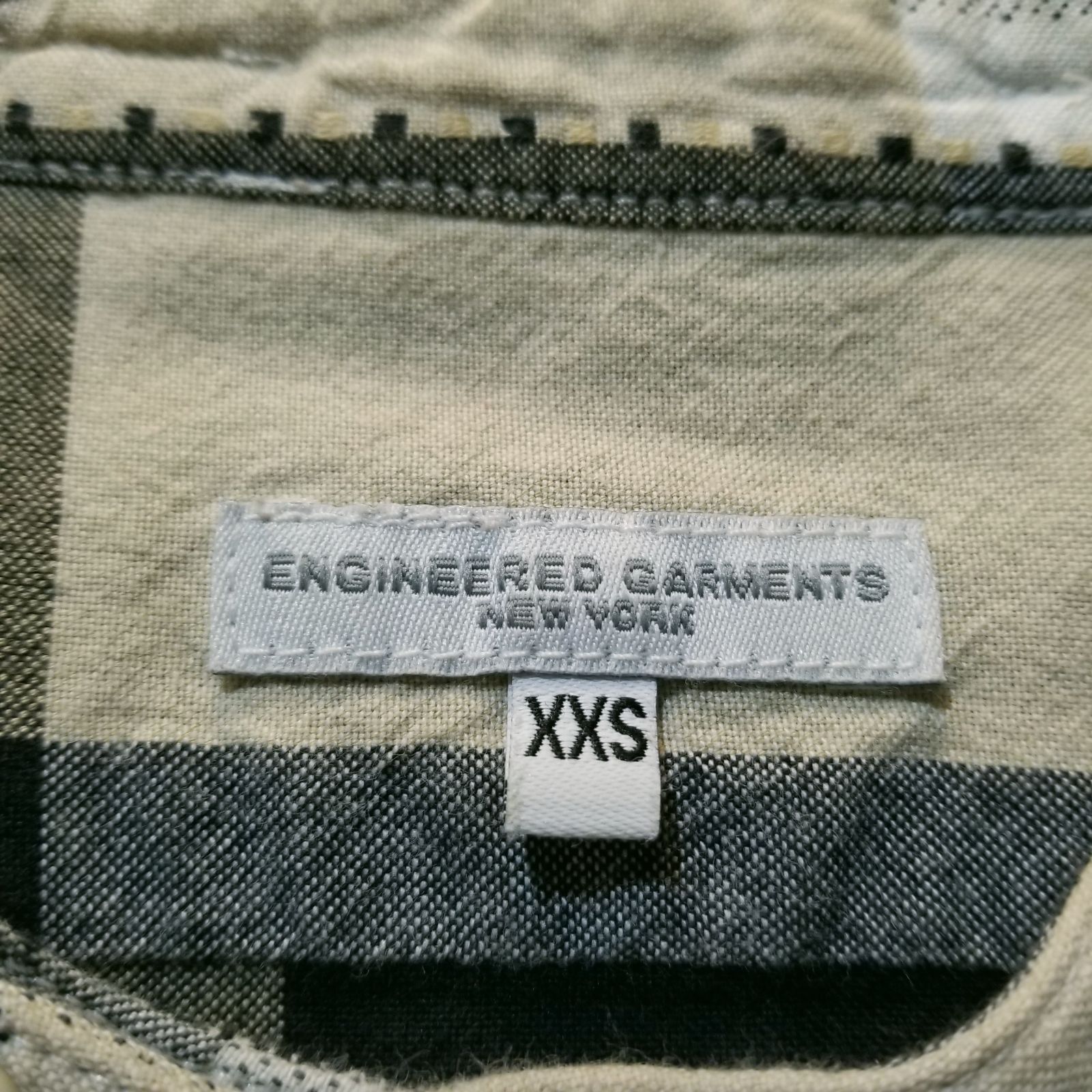 ENGINEERED GARMENTS 22ss Banded Collar Shirt Giraffe Jacquard XXS