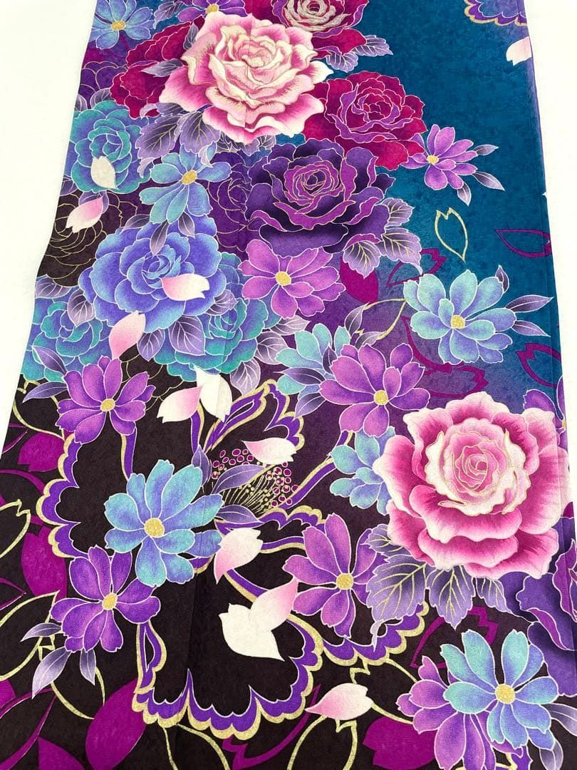 振袖 ラメ刺繍 紋意匠 金彩 身丈168cm MO3860 - メルカリ