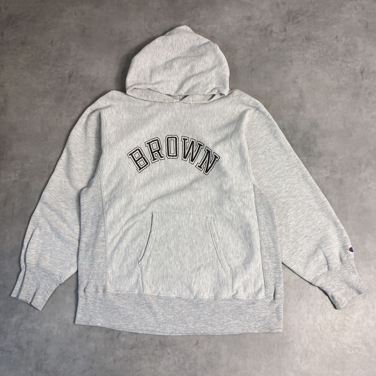 80s CHAMPION チャンピオン リバースウィーブ ﾞBROWNﾞ カレッジロゴ
