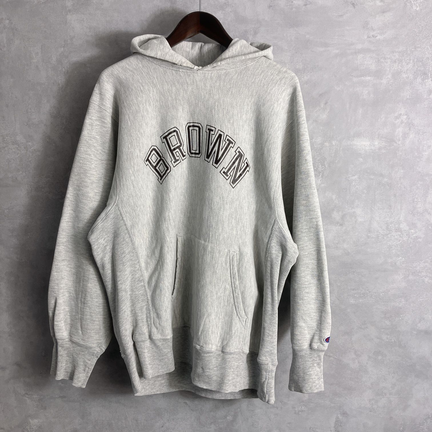 80s CHAMPION チャンピオン リバースウィーブ ﾞBROWNﾞ カレッジロゴ