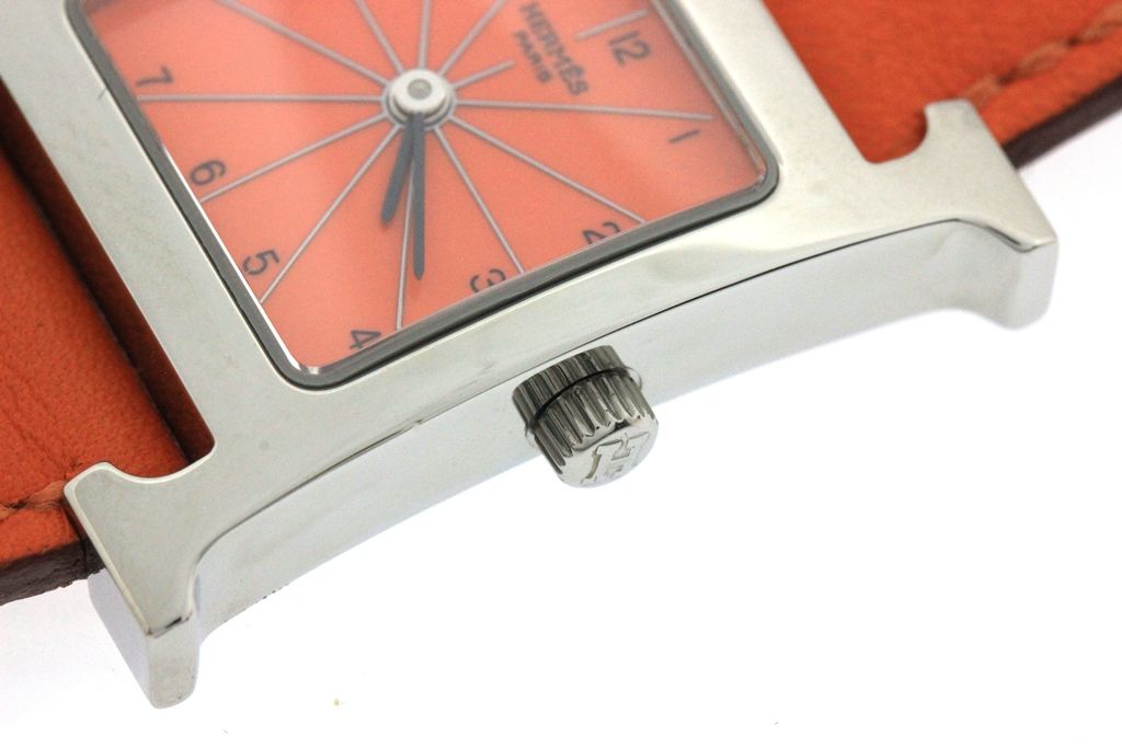 HERMES エルメス Hウォッチ HH1.210 腕時計 ステンレススチール/ヴォー