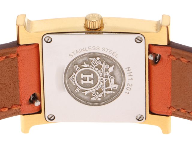 HERMES エルメス Hウォッチ HH1.201 腕時計 GP GP/ヴォースイフト