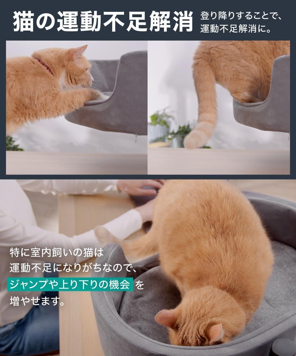 LOE(ロエ) 【日本企画】 新発想 キャットアーム 猫ベッド｜省スペース