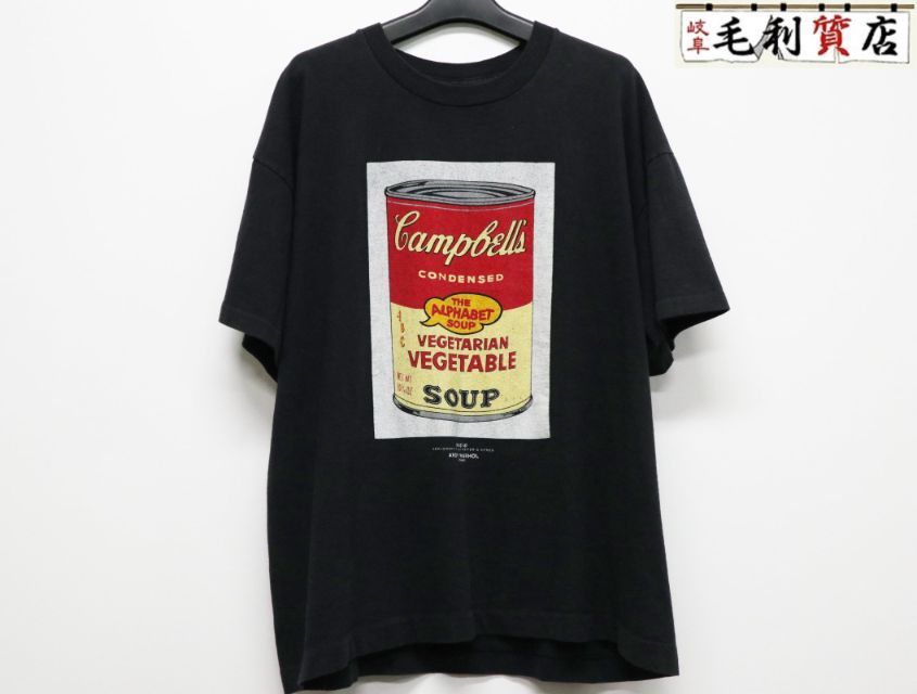 ヴィンテージ アンディ ウォーホル Campbell Soup Pop Art Ｔシャツ サイズ不明 ブラック 【中古】 トップス