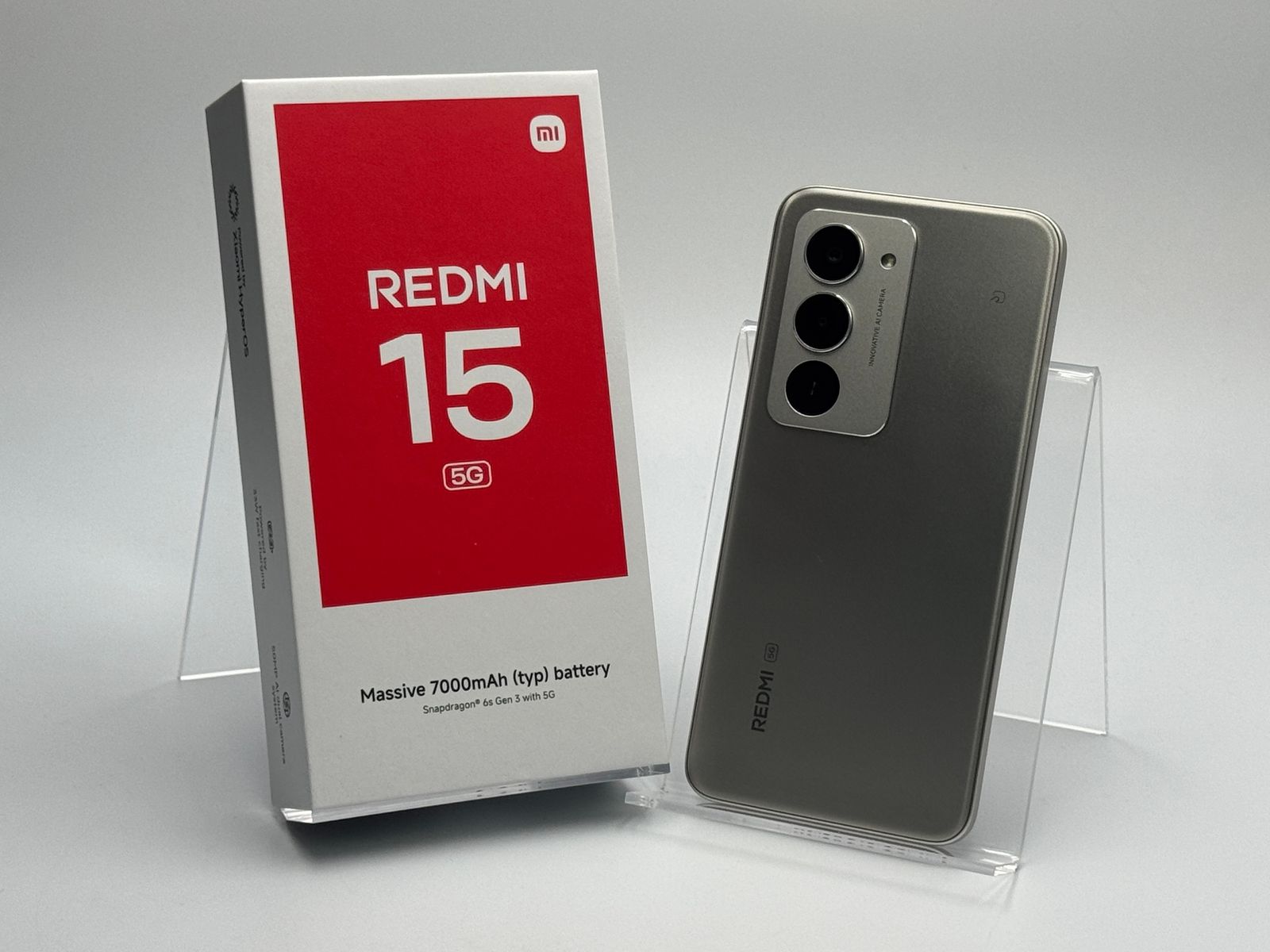 ケーブル付き箱付き中古A】REDMI 15 5G 25057RN09R チタングレー SIM