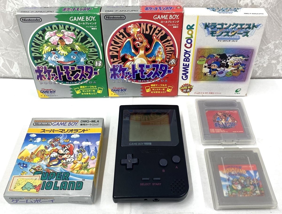 ゲームボーイカラーとドラクエ、マリオ、ポケモンセット ゲームボーイ】ソフト・ゲームボーイポケット ポケモン・ドラクエ