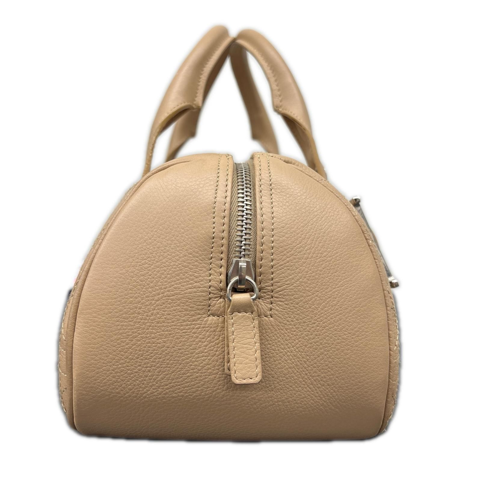 希少　ディオール　Christian Dior ボストンバッグ ベージュ Christian Dior 美品 カナージュ Dバックル ミニボストン ハンドバッグ
