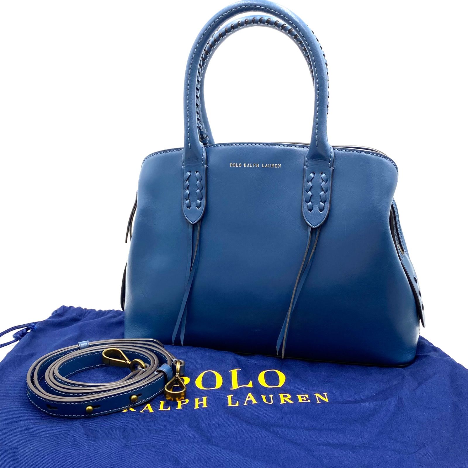 美品 POLO RALPH LAUREN ポロラルフローレン 2wayバッグ ハンドバッグ