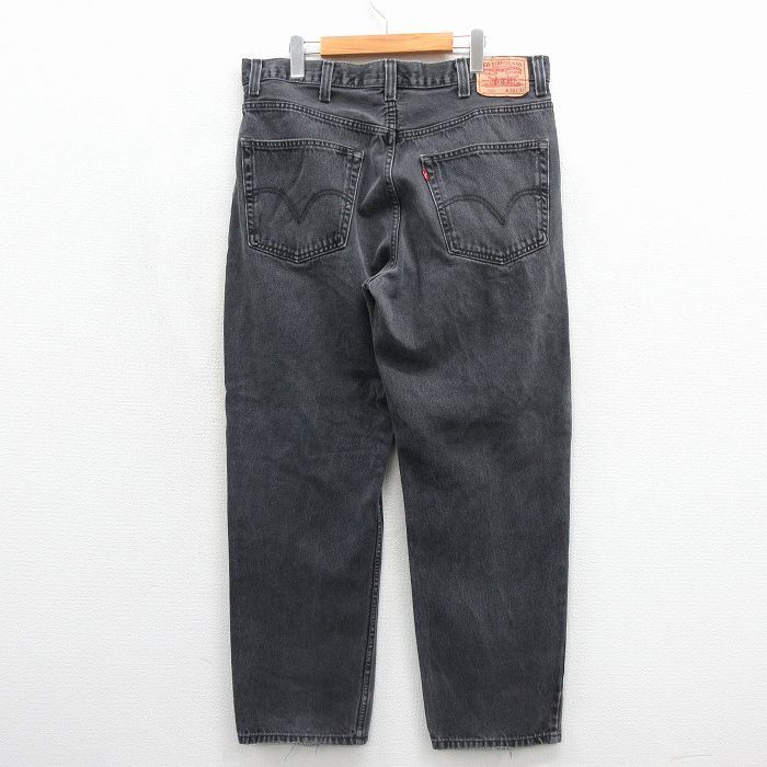 W37/古着 リーバイス Levis 550 メンズ テーパード コットン ブラック
