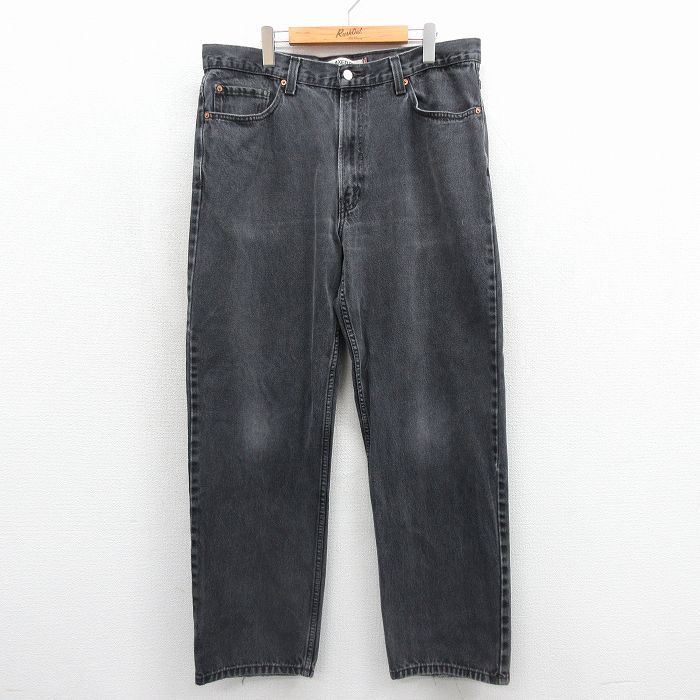 W37/古着 リーバイス Levis 550 メンズ テーパード コットン ブラック