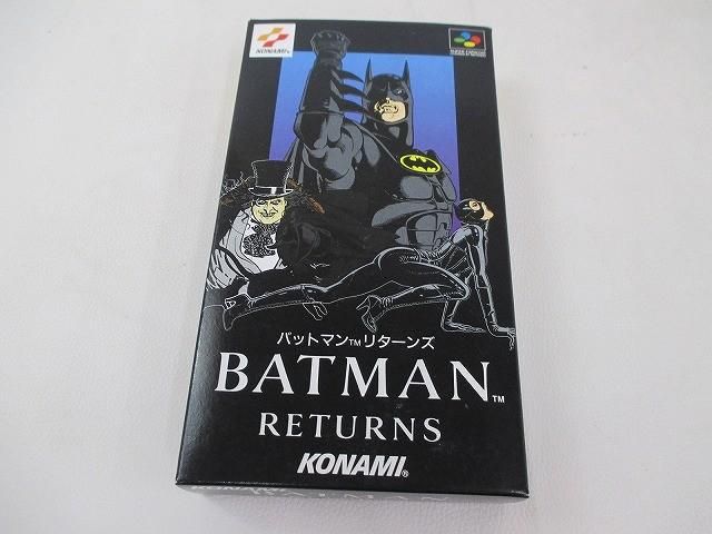 未使用 ゲーム スーパーファミコン ソフト バットマン リターンズ 箱説・はがき付き