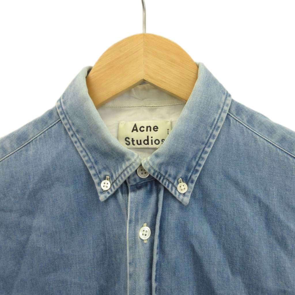 アクネ ストゥディオズ Acne Studios シャツ 44 青 ブルー ボタン