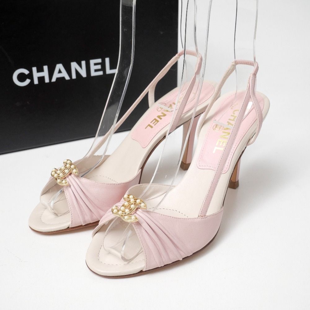 □美品□CHANEL シャネル サンダル サイズ36 1/2 05C ココマーク CC